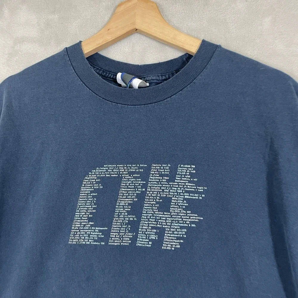 Vintage A# Alphanumeric Tshirt Mens Large MADE IN USA Skateboard Skate Tee Faded